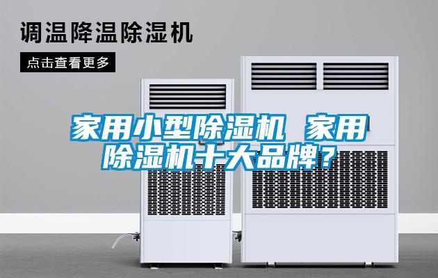 家用小型除濕機 家用除濕機十大品牌？