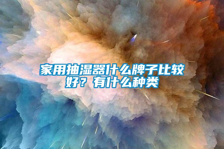 家用抽濕器什么牌子比較好？有什么種類